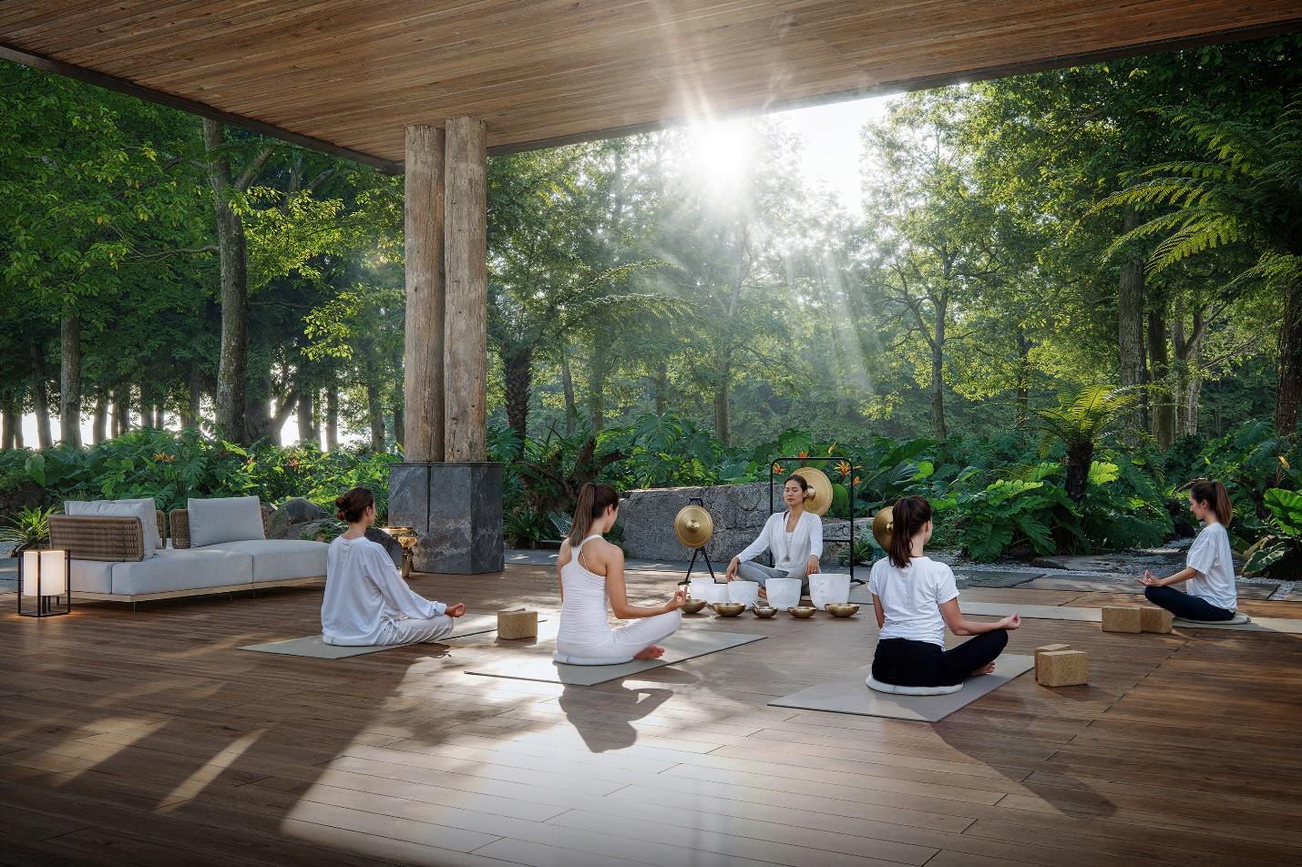 Tắm âm thanh tại Eco Retreat.