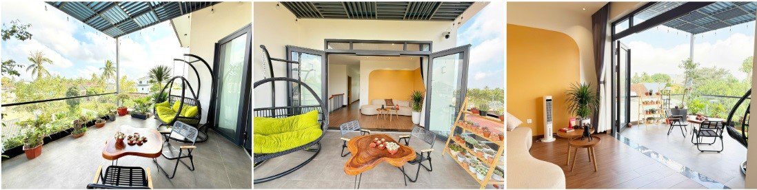 Ban c&ocirc;ng l&agrave; kh&ocirc;ng gian được c&aacute;c th&agrave;nh vi&ecirc;n trong gia đ&igrave;nh anh Ho&agrave;ng y&ecirc;u th&iacute;ch nhất