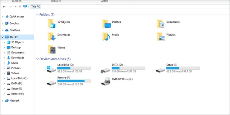 Hãy nhớ chú ý đến dung lượng lưu trữ của hệ thống.