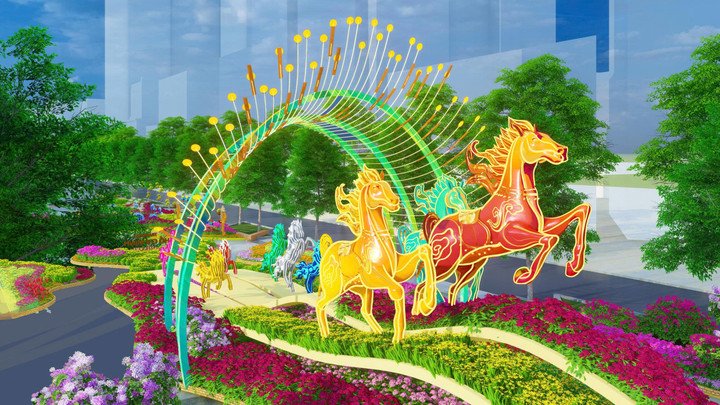 Cổng kết đường hoa phiên bản ngày.