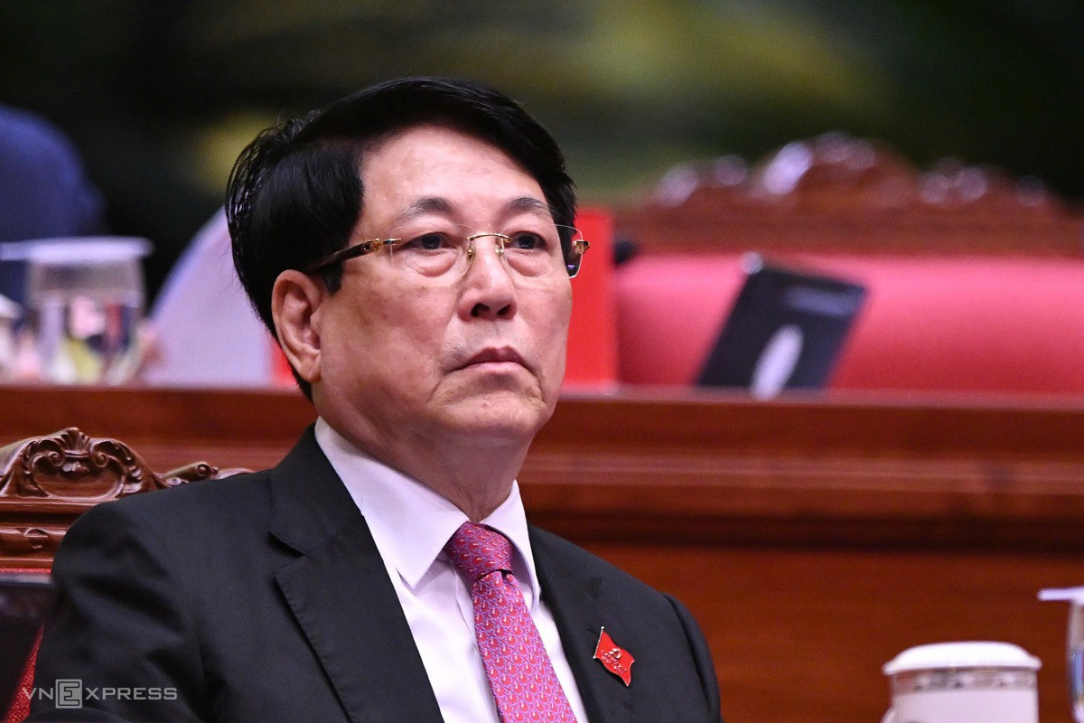 Chủ tịch nước Lương Cường tại phiên khai mạc Đại hội XIV. Ảnh:&nbsp;Giang Huy