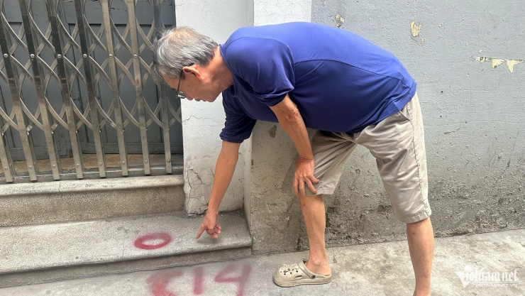 Các vị trí mốc giới được đánh dấu. Ảnh: Đức Hoàng