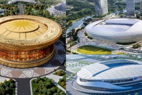Ba sân vận động chuẩn FIFA đang xây ở Việt Nam
