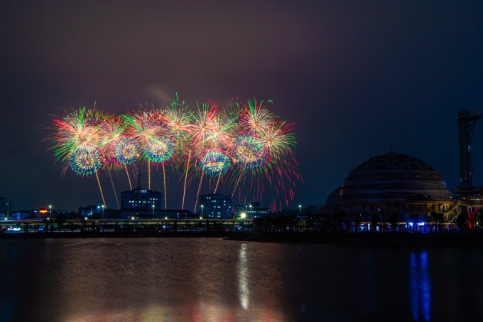 Vị trí quan sát pháo hoa từ hồ điều hòa Cầu Giấy. Ảnh: BTC