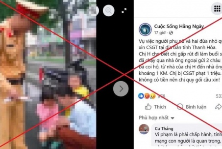 Công an Thanh hóa thông tin về hình ảnh người phụ nữ quỳ gối xin CSGT