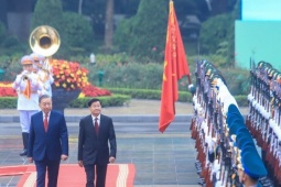 Tổng Bí thư Tô Lâm chủ trì Lễ đón Tổng Bí thư, Chủ tịch nước Lào Thongloun Sisoulith