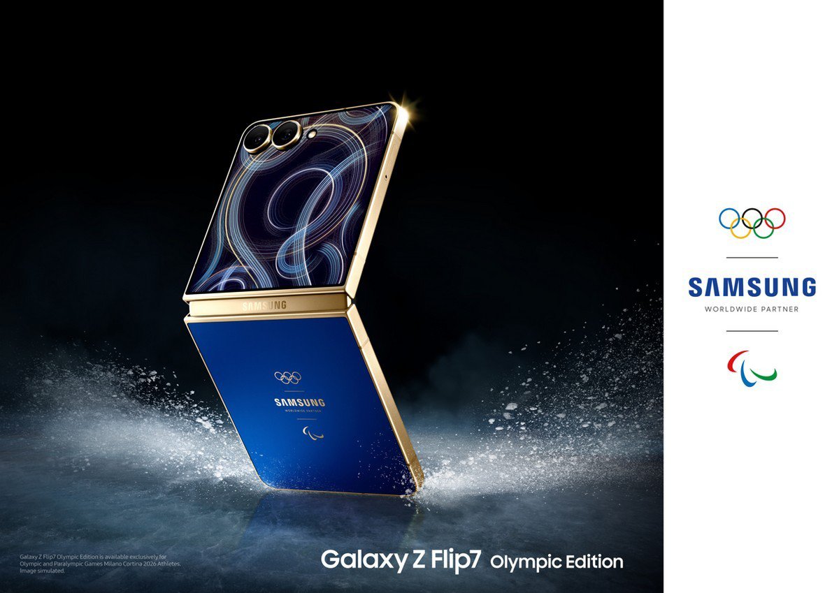 Galaxy Z Flip7 phiên bản Olympic có thiết kế đặc biệt.