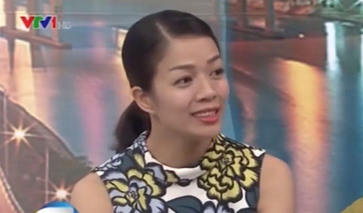 Hình ảnh hiếm hoi trên sóng truyền hình của Như Trang vài năm trước.