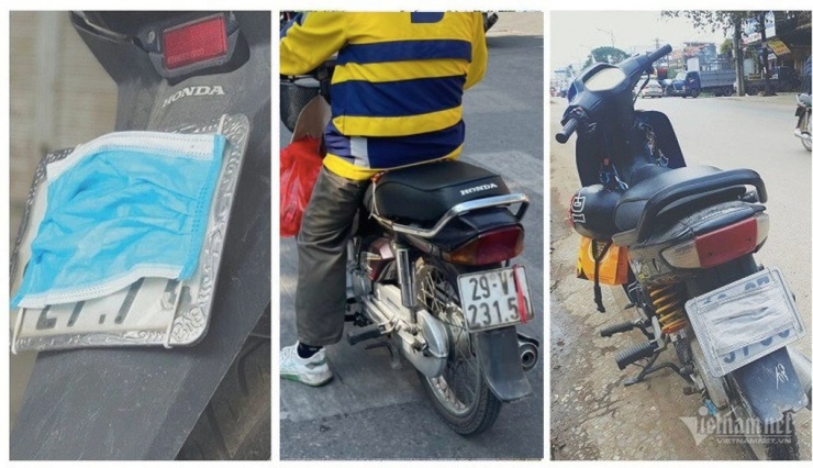 Che khuất, bôi bẩn biển số xe máy có thể bị phạt nặng. Ảnh: Hoàng Hiệp