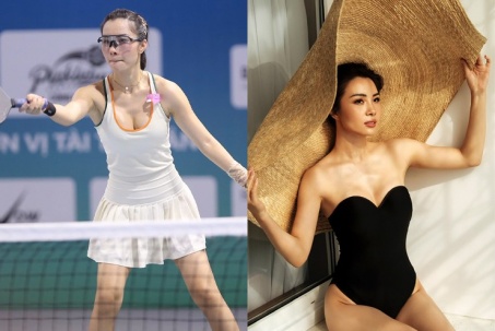 Hoa hậu Lê Nhàn chấn thương khi thi pickleball, không sợ tăng cân dip Tết