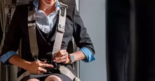 Lý giải tư thế ngồi của tiếp viên khi máy bay cất, hạ cánh