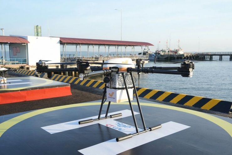Cận cảnh UAV sử dụng trong tuyến giao hàng Cần Giờ - Vũng Tàu.