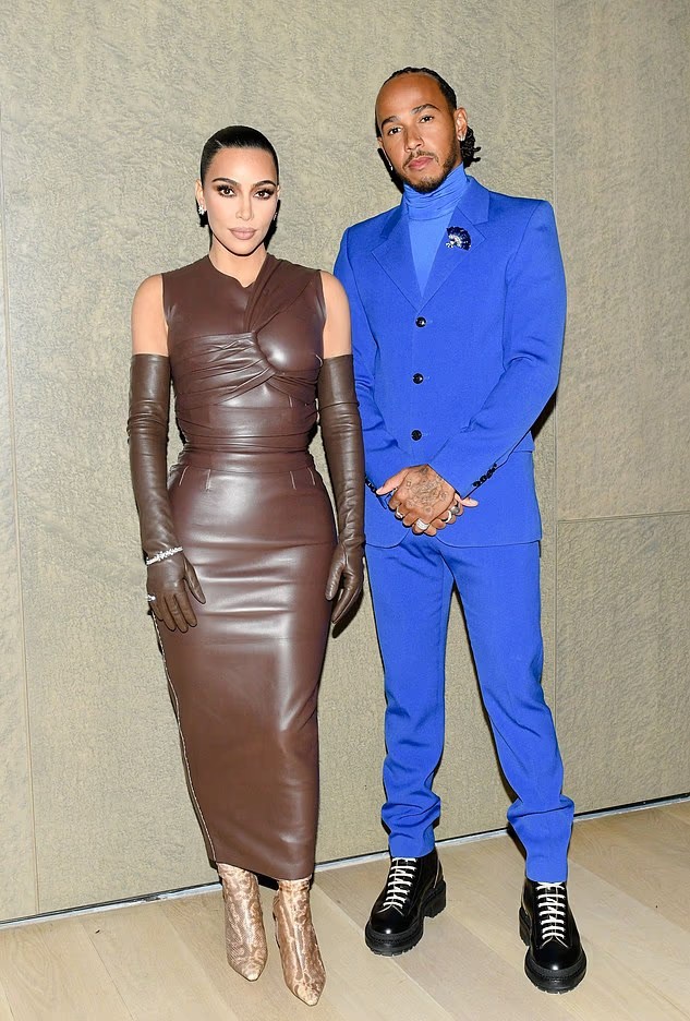 Kim Kardashian and Lewis Hamilton. Photo: BFA