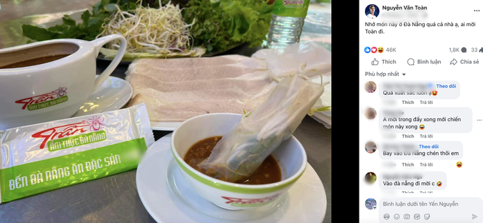 Một món ăn ở Đà Nẵng khiến Văn Toàn - bạn thân Hoà Minzy thích mê mệt - 2