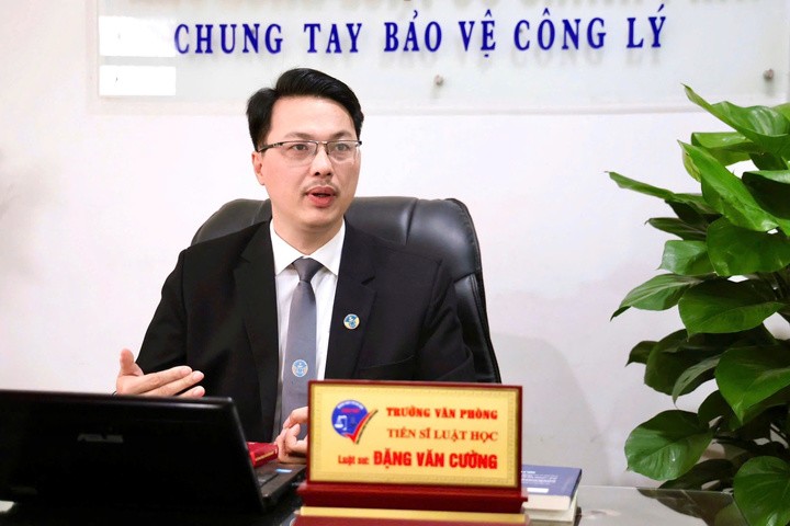 Tiến sĩ, luật sư Đặng Văn Cường, Trưởng Văn phòng Luật sư Chính Pháp. (Ảnh: Đ.C)