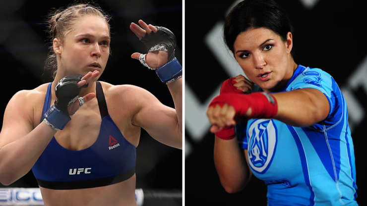 Rousey (bên trái) và Gina Carano (bên phải) đều có thể coi là hai huyền thoại làng võ