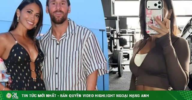 Bà xã Lionel Messi khoe vóc dáng ấn tượng
