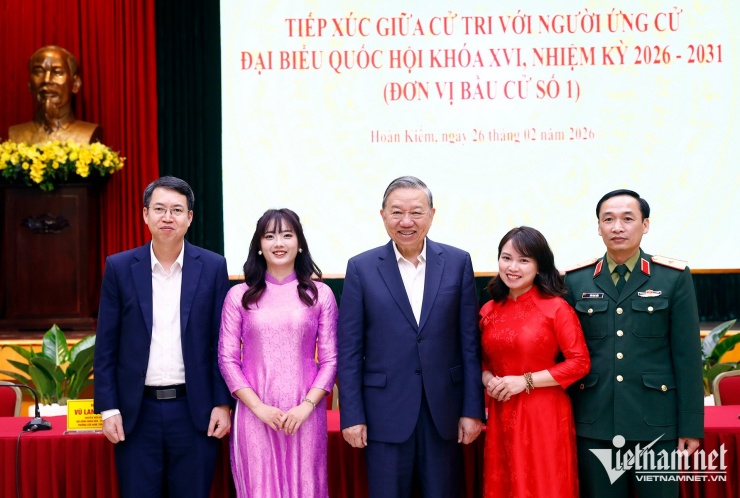 Tổng Bí thư Tô Lâm và 4 người ứng cử đại biểu Quốc hội tại đơn vị bầu cử số 1 TP Hà Nội