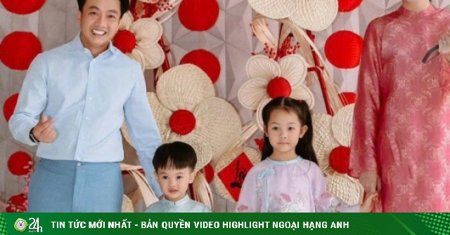 Ảnh khai xuân viên mãn của gia đình Cường Đô la - Đàm Thu Trang