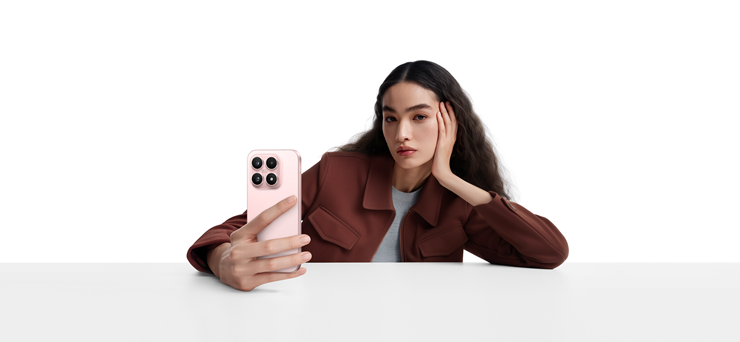 Mẫu Xiaomi 17 tiêu chuẩn màu hồng.