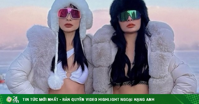 Ảnh sao 2/3: Thúy Hằng - Thúy Hạnh mặc bikini giữa trời tuyết