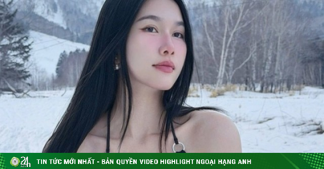 Á hậu Phương Anh diện nội y giữa trời tuyết Nhật Bản