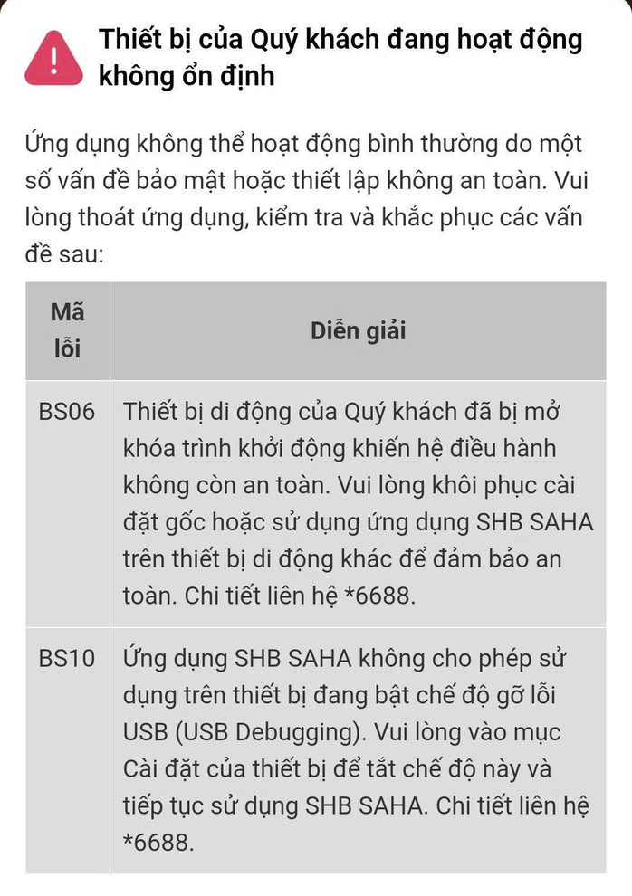 Các ngân hàng khuyến cáo khách hàng cần sử dụng thiết bị chính hãng, hệ điều hành nguyên bản và chỉ cài đặt ứng dụng từ kho chính thức như App Store hoặc Google Play.