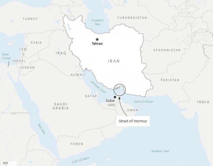 Iran đã phong tỏa eo biển Hormuz khi chiến sự với Israel, Mỹ bùng nổ. Ảnh Getty Images.
