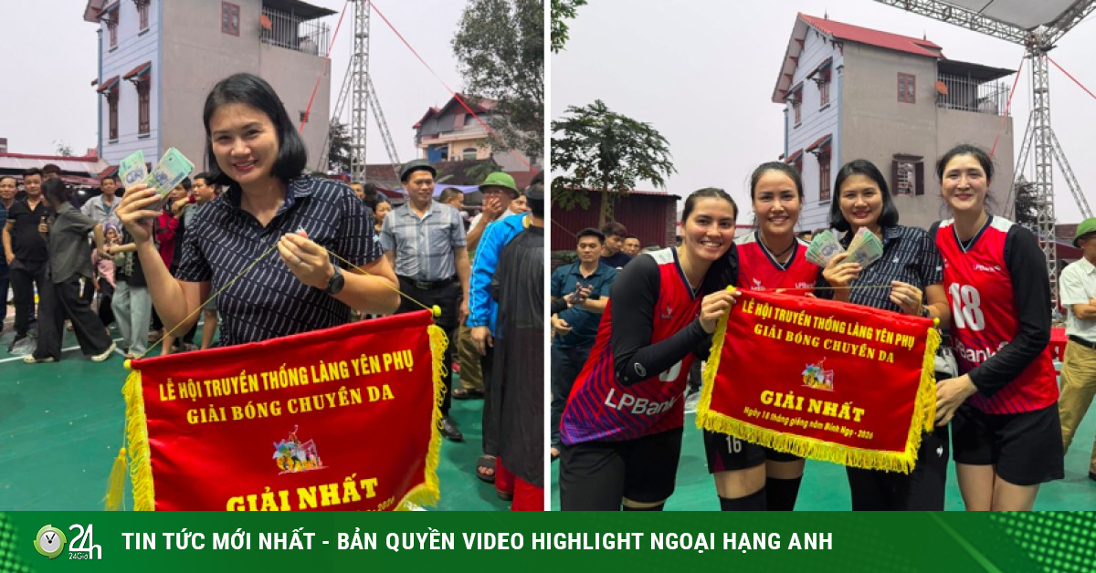 Hoa khôi Kim Huệ và dàn chân dài bóng chuyền "đếm tiền mỏi tay" khi vô địch hội làng