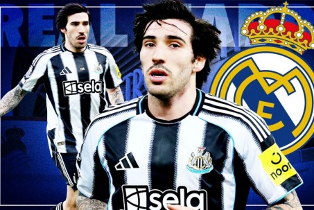 Real Madrid "xem giò" Tonali, tranh đua với Man City - Arsenal