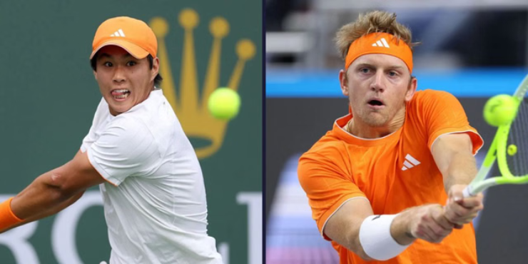 Tien (bên trái) có thể tiếp tục tạo nên cú sốc mới trước Davidovich Fokina (bên phải)