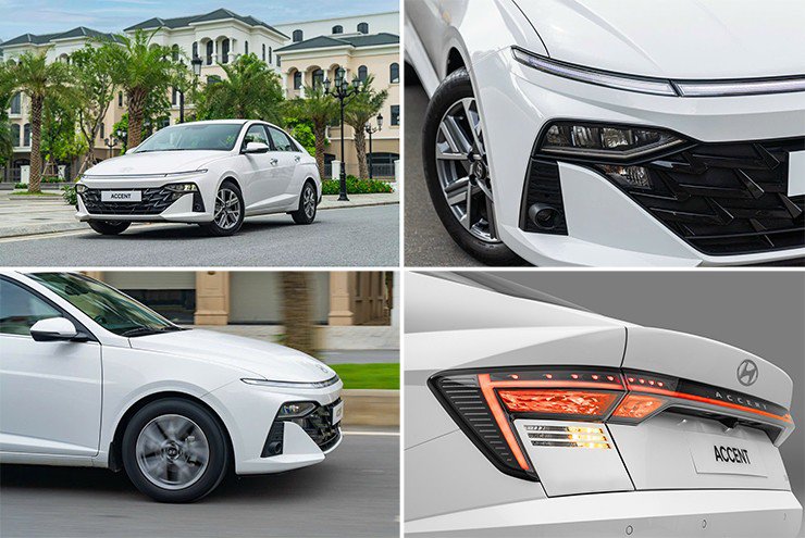 Th&acirc;n xe Hyundai Accent mới sở hữu nhiều chi tiết dập nổi, tấm hướng gi&oacute; hạ thấp ở mui xe.&nbsp;