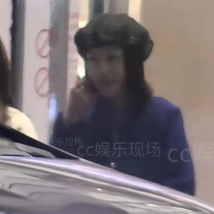 Hình ảnh Tần Lam được paparazzi ghi lại.