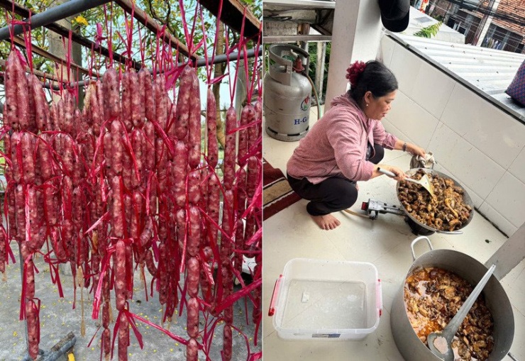 30kg lạp xưởng và các món gà, vịt do gia đình tự chế biến 