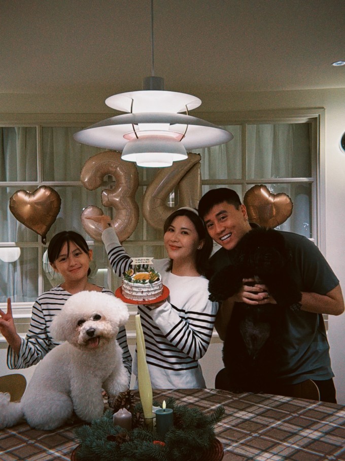 Gia đình nhỏ của Kiên Hoàng.