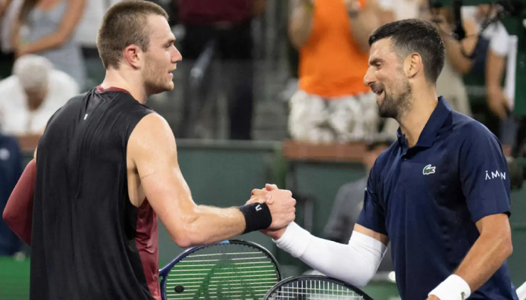 Djokovic (bên phải) cho rằng trình độ của Draper hiện tại đã tiệm cận với thời điểm chưa chấn thương