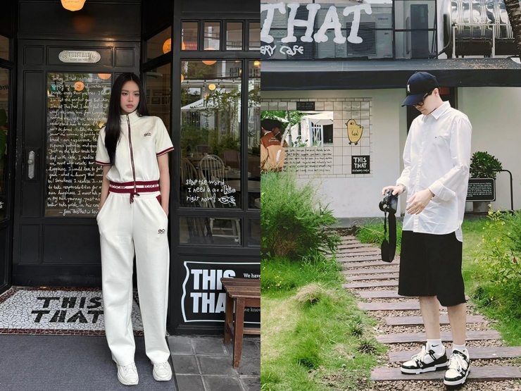 Dịp hè năm ngoái, cặp sao cùng check-in tại một quán cà phê và đăng hình cách nhau ít ngày.