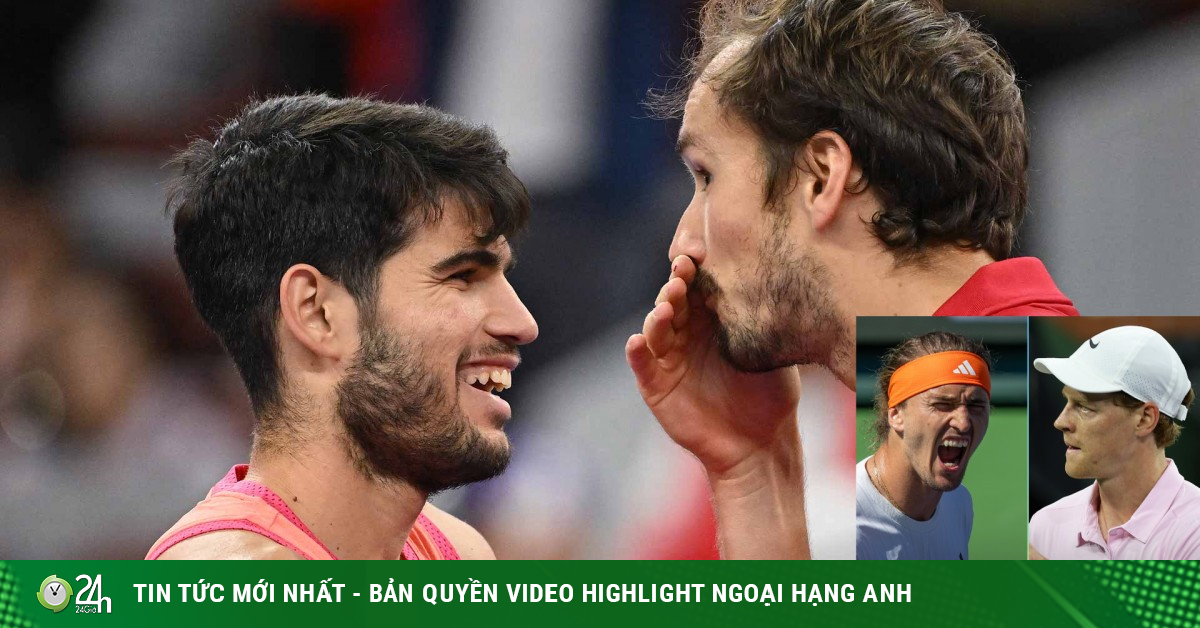 Bán kết tennis đỉnh cao: Alcaraz đại chiến Medvedev, Sinner quyết đấu Zverev