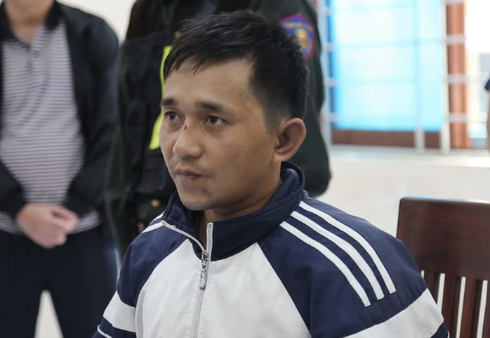 Nghi phạm Lê Văn Ân khi bị bắt giữ