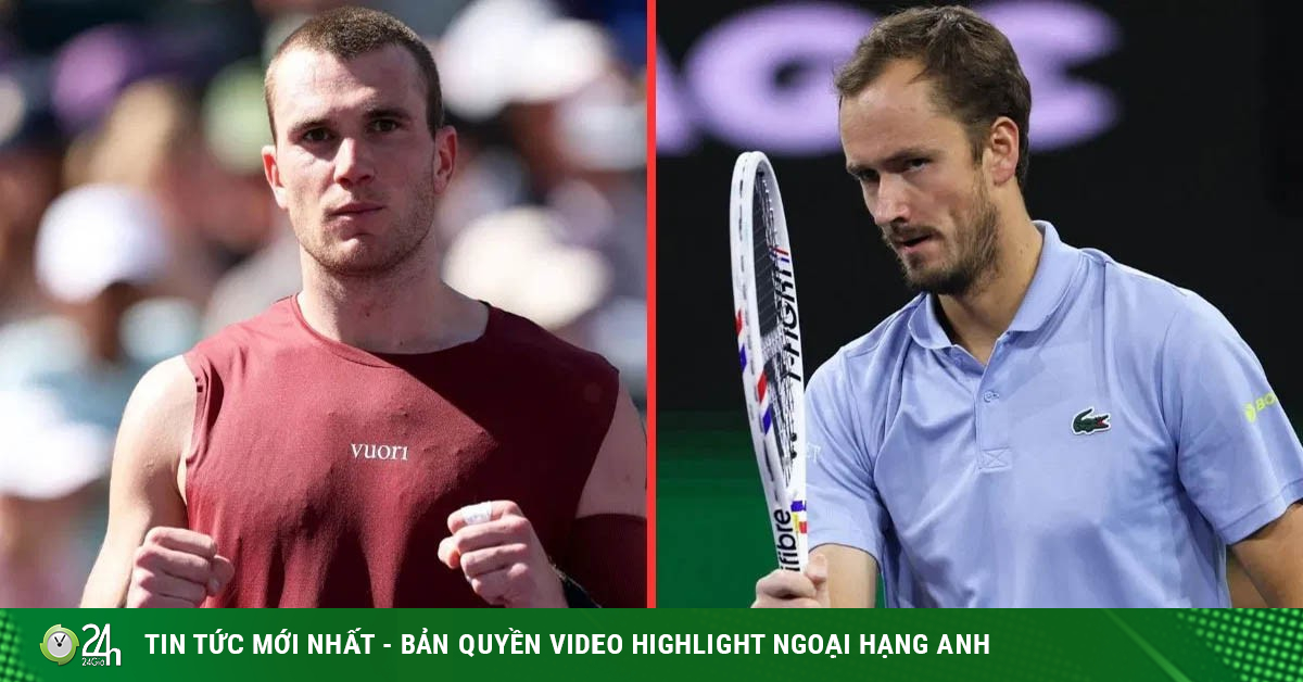 Video tennis Draper - Medvedev: Choáng váng set 1, ảnh hưởng từ Djokovic (Indian Wells)
