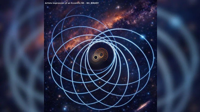 GW200105 hé lộ về một cặp lỗ đen - sao neutron kỳ lạ nhất trong lịch sử quan sát vũ trụ - Ảnh minh họa: ĐẠI HỌC BIRMINGHAM
