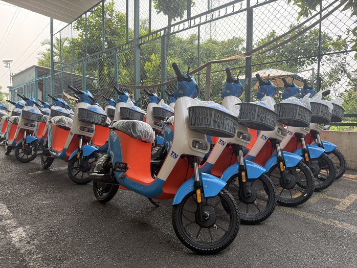 Từ ngày 15-3 đến hết ngày 31-3, người dân có thể trải nghiệm xe đạp điện tại trạm xe đạp công cộng Thương xá Tax