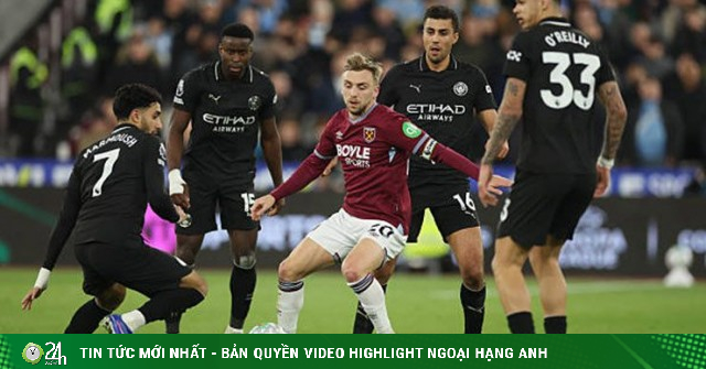 Video bóng đá West Ham - Man City: Cú sảy chân đầy gay go (Ngoại hạng Anh)