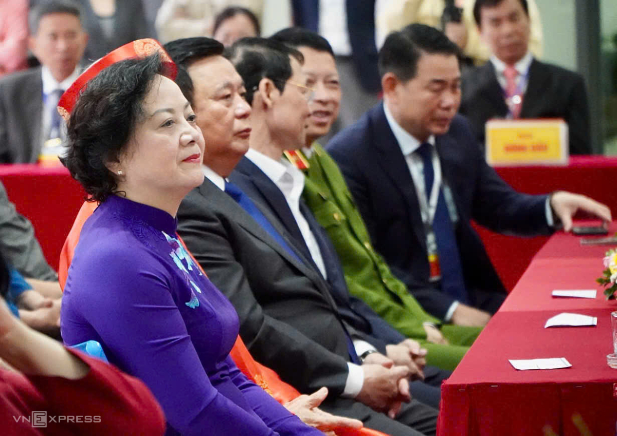 Bà Phạm Thị Thanh Trà, Bí thư Trung ương Đảng, Phó Thủ tướng, tại điểm bỏ phiếu. Ảnh:&nbsp;Võ Hải