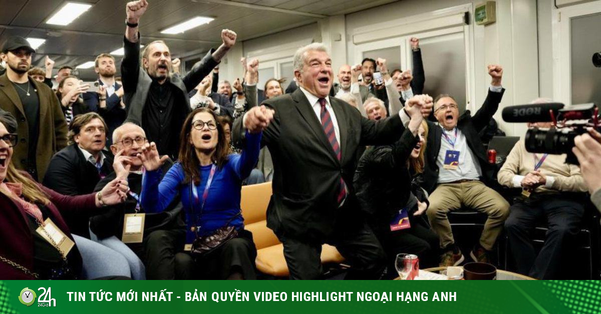 Laporta tái đắc cử chủ tịch Barcelona: Chiến thắng áp đảo, Deco & HLV Flick thở phào