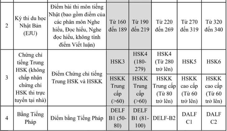 Nhiều trường công bố mức quy đổi để đạt 10 điểm tối đa - 3