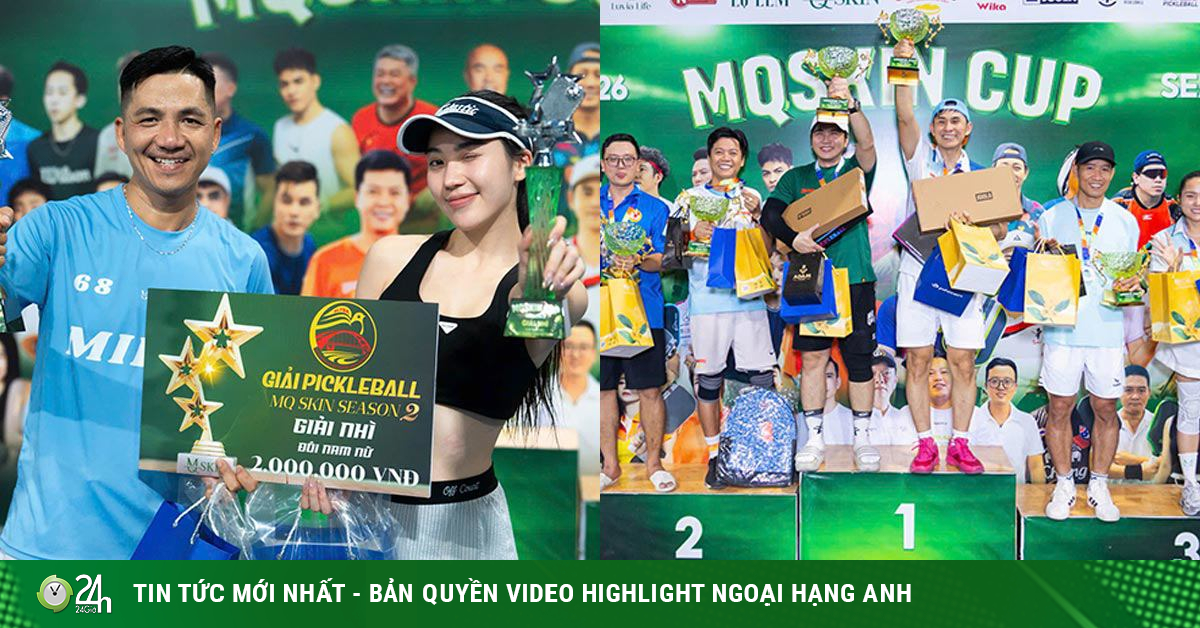 Ca sĩ nóng bỏng Diệp Anh giành á quân, tiền đạo Mạc Hồng Quân vô địch pickleball