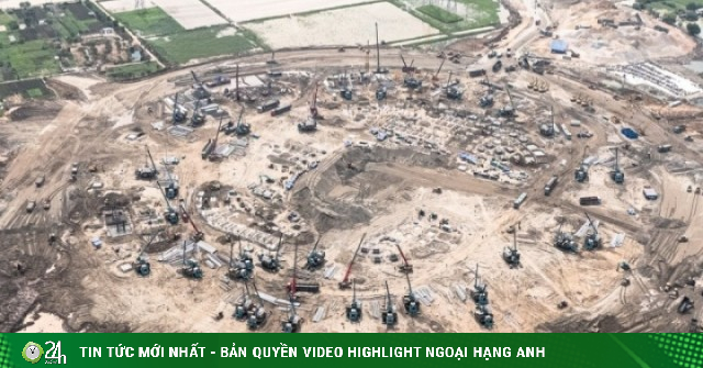 Hình hài sân vận động Trống Đồng lớn nhất thế giới ở ngoại thành Hà Nội