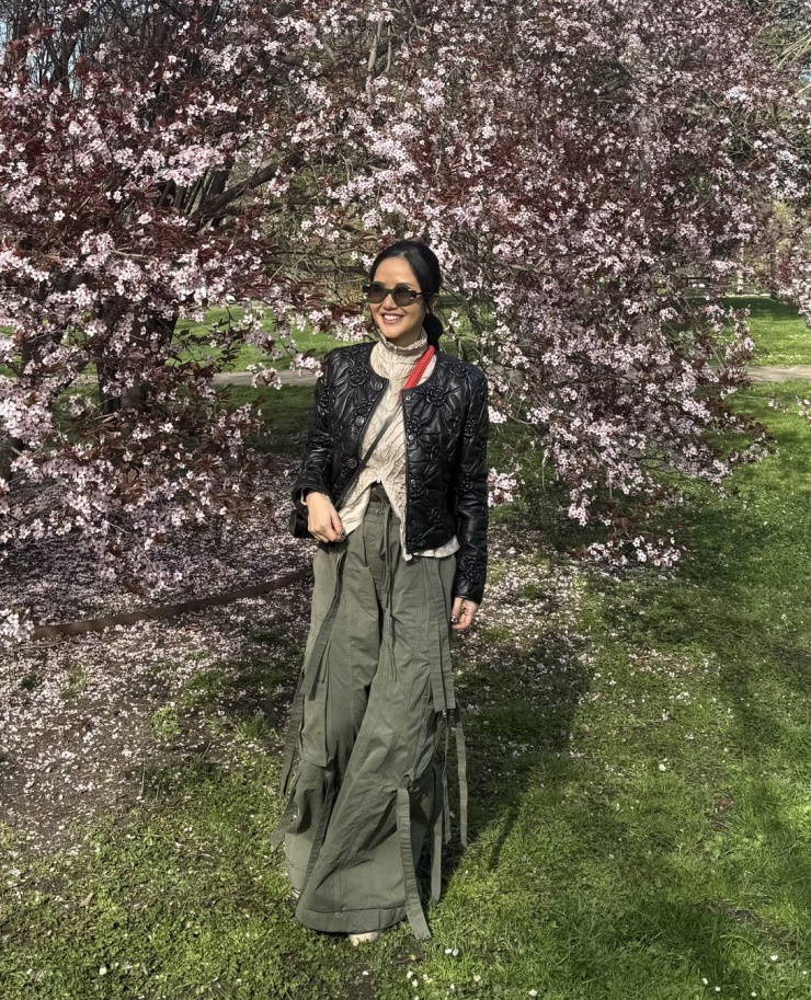 Hồng Nhung thổi nến sinh nhật trên chuyên cơ