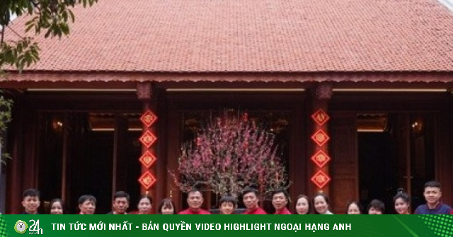 4 anh em trai ở Hưng Yên xây nhà chung khuôn viên, quây quần bên bố mẹ già